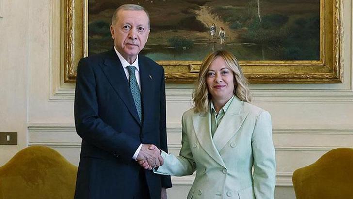 Cumhurbaşkanı Erdoğan, İtalya Başbakanı Meloni ile görüştü
