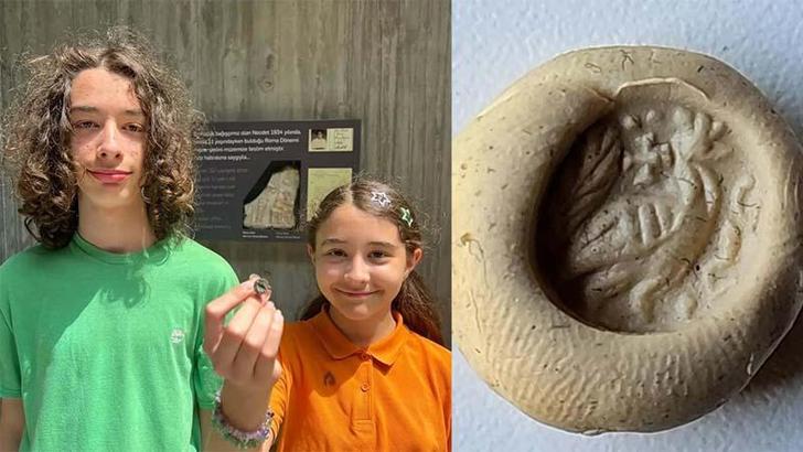 2 kardeş, buldukları mühür yüzüğü müzeye bağışladı