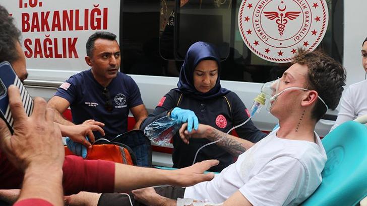 'Korku evi'nde testere tamiri sırasında çıkan yangında 3 kişi yaralandı