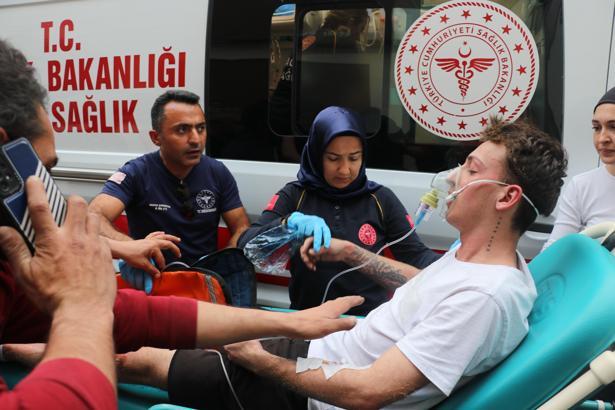 'Korku evi'nde testere tamiri sırasında çıkan yangında 3 kişi yaralandı