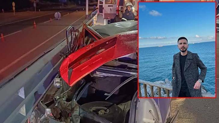 Bariyere çarpan otomobilin sürücüsü öldü