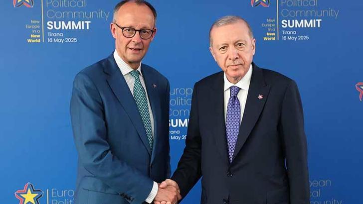 Cumhurbaşkanı Erdoğan, Almanya Başbakanı Merz ile görüştü