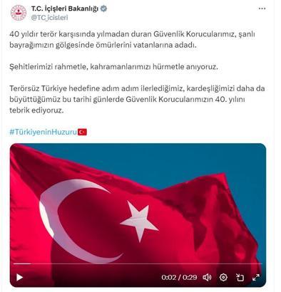 İçişleri Bakanlığı, güvenlik korucularının 40'ıncı yılını kutladı