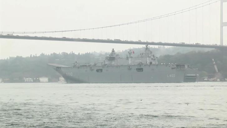 İstanbul - 'TCG Anadolu ile İstanbul’dan Samsun’a Milli Mücadele Yolculuğu’ başladı / TCG Anadolu'nun Boğaz geçişiyle