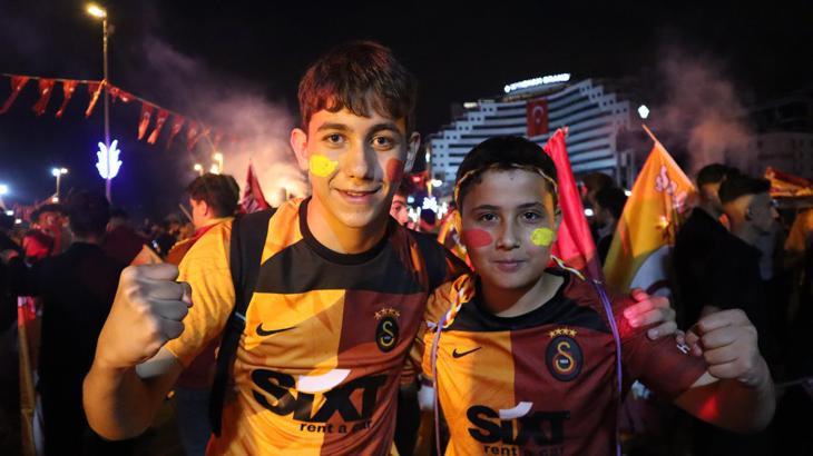Kayseri’de Galatasaray’ın şampiyonluk kutlaması