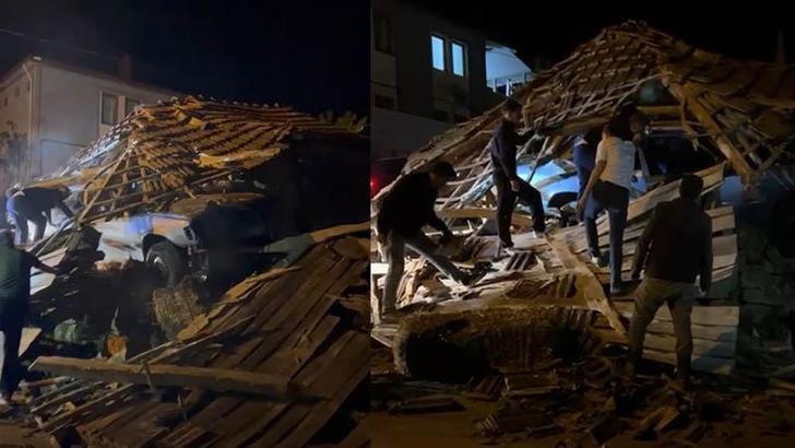 Kocaeli'de virajı alamayan otomobil samanlığa girdi; 1 yaralı