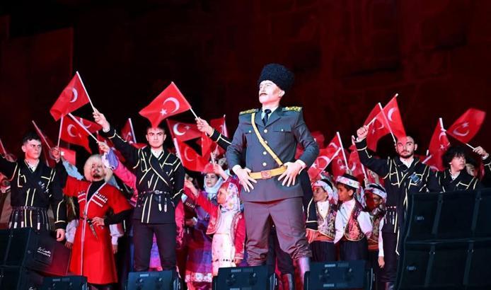 Aspendos'ta Gençlik ve Spor Gösterisi