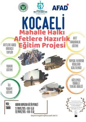 Kocaeli'de afetlere hazırlık eğitim projesi başlıyor