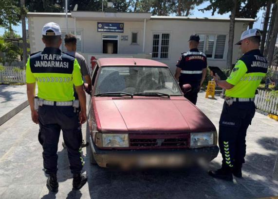 Finike'de drift atan sürücüye 52 bin 890 lira ceza