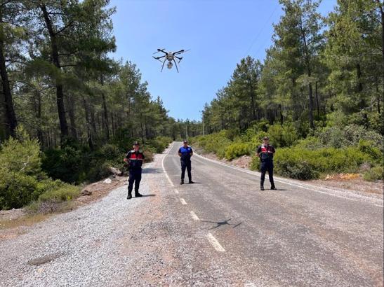 Bodrum'da orman yangınlarına karşı dronlu denetim