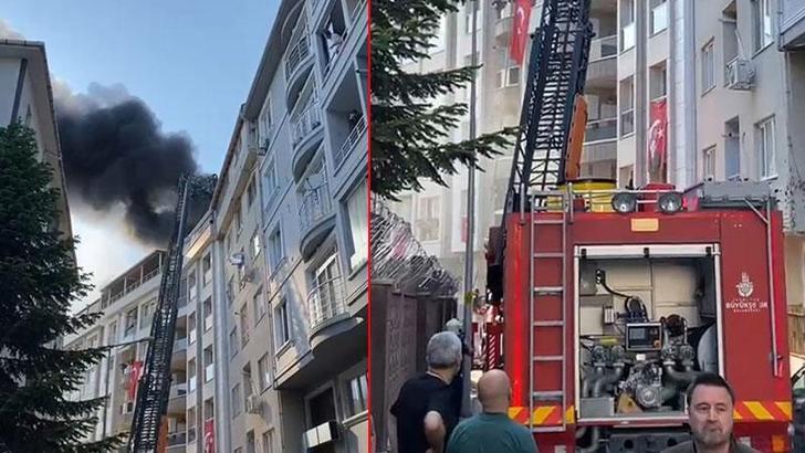 Eyüpsultan'da 7 katlı binada yangın