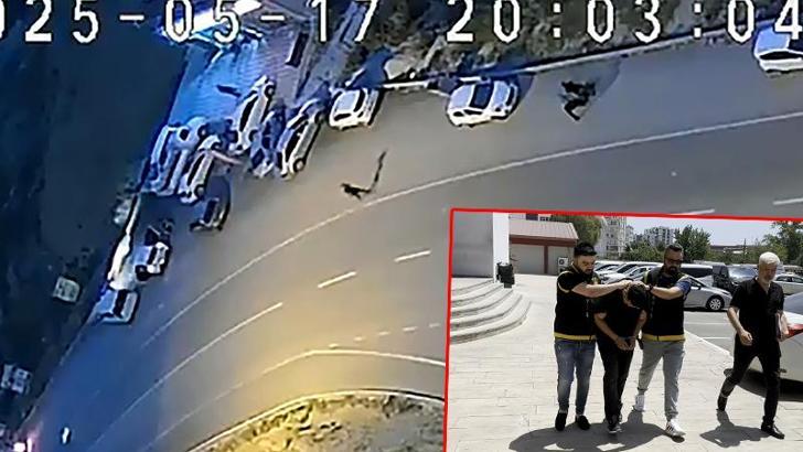 Mezarlıktaki otomobillerden hırsızlık şüphelisine suçüstü; havaya ateş açılarak yakalandı