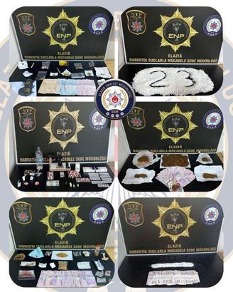 Elazığ’da, 10 gündeki uyuşturucu operasyonlarında 17 tutuklama