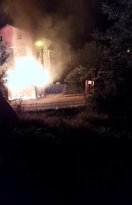 Karabük’te evin garajında yangın