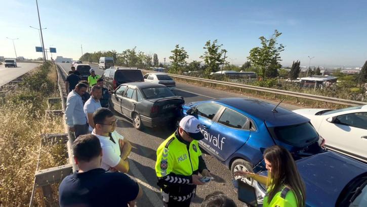 Çorlu'da zincirleme kaza; 1 yaralı