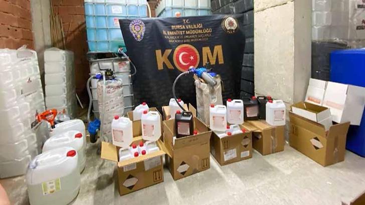 Bursa'da 4 bin 440 litre etil alkol ele geçirildi