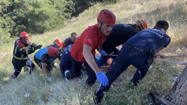 Eski il gençlik kolları başkanı, motosikletinin uçuruma yuvarlandığı kazada ağır yaralandı