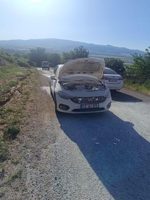 Bingöl’de seyir halindeki otomobilde yangın
