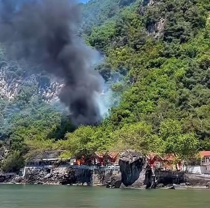 Bartın'da bungalov tesiste çıkan yangın, söndürüldü