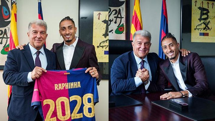 Barcelona, Raphinha’nın sözleşmesini 2028 yılına kadar uzattı