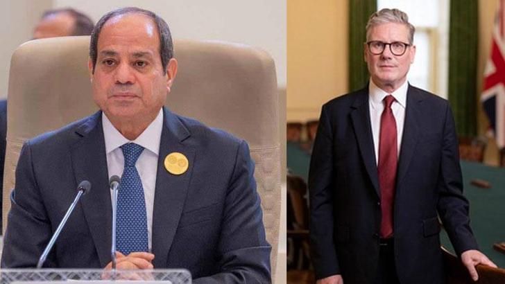 Mısır Cumhurbaşkanı Sisi, İngiltere Başbakanı Starmer ile Gazze'deki son durumu görüştü