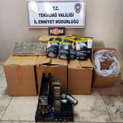 Tekirdağ'da kaçak sigara operasyonunda 3 gözaltı