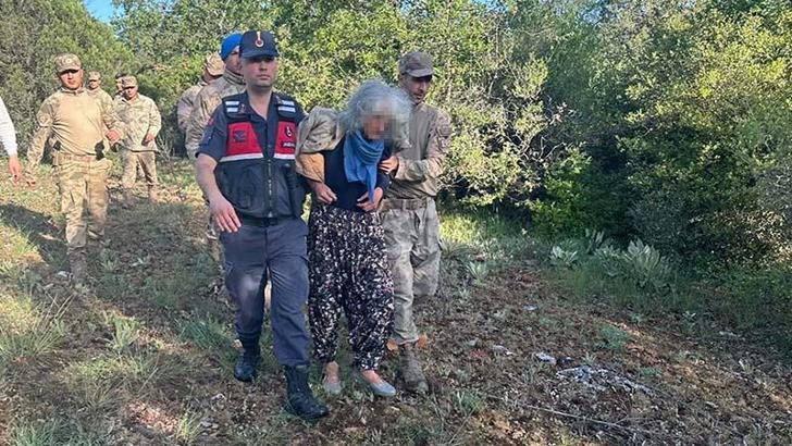 Zihinsel engelli kadın, ormanda İHA ile bulundu