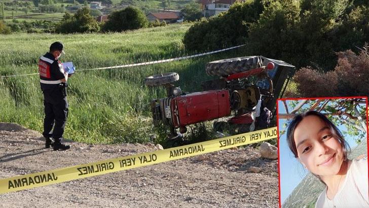 Devrilen traktördeki ortaokul öğrencisi Edanur öldü