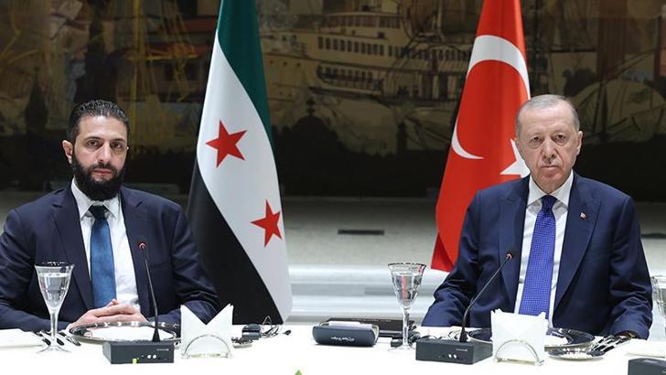 Cumhurbaşkanı Erdoğan, Suriye Cumhurbaşkanı Ahmet Şara ile yemekte bir araya geldi