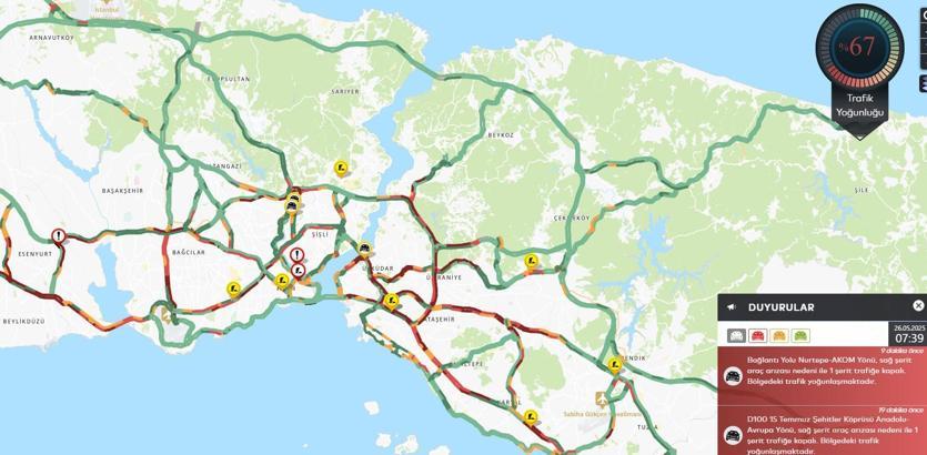 İstanbul -  İstanbul'da haftanın ilk günü yoğun trafik -1