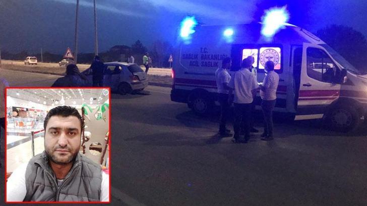 Refüjdeki aydınlatma direğine çarpan otomobilden fırlayıp öldü