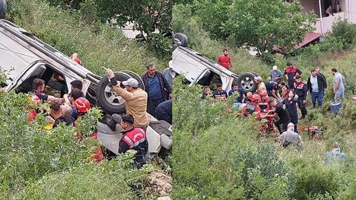 Kamyonet şarampole devrildi; 5 yaralı