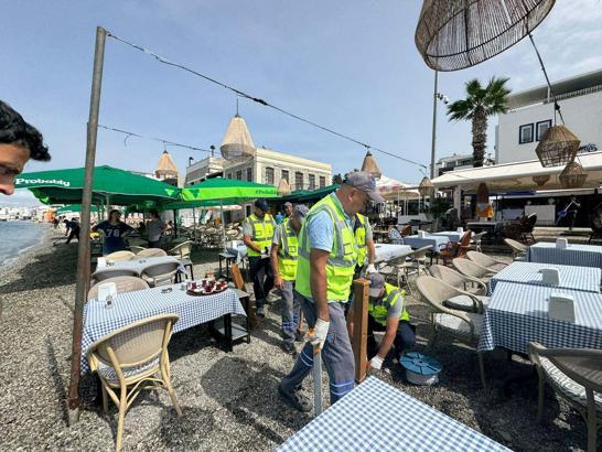 Bodrum'da sahil işgaline şeritli önlem