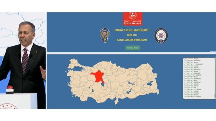 Yeni sistemle 22 bin 45 polisin atama ve yer değiştirmesi yapıldı