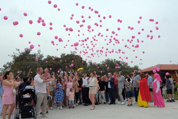 Balonlar, kampanyası tamamlanan SMA'lı Arven için gökyüzüne bırakıldı