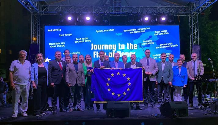 Çorlu, Avrupa Şeref Bayrağı Ödülü'nü törenle aldı