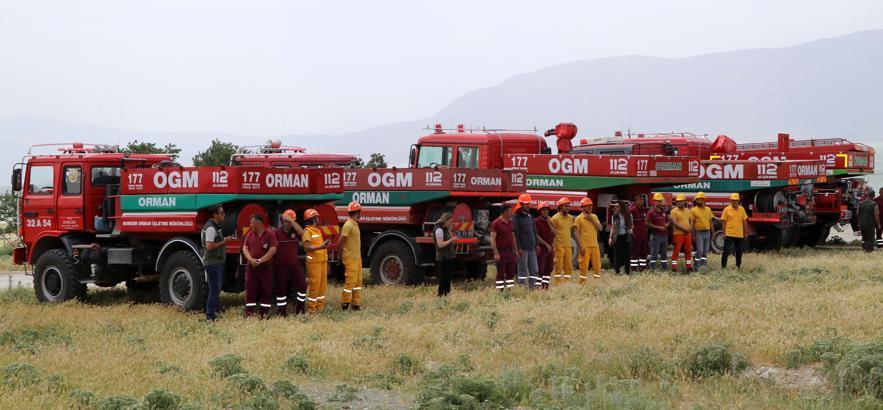 Orman personeli tatbikat yaptı