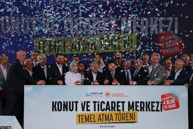 Hacılar'da toplu konut ve ticari alanların temel atma töreni düzenlendi