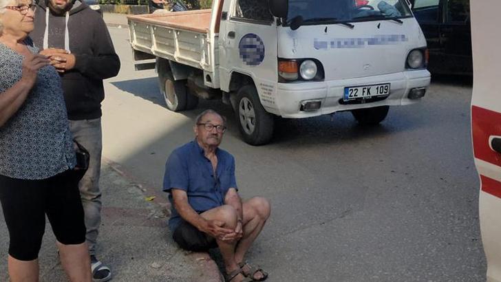 Edirne'de kamyonetin çarptığı yaya yaralandı