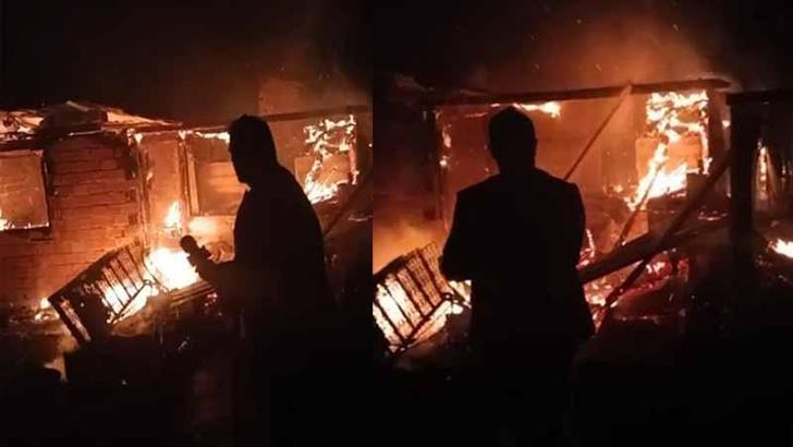 Köy fırını ile ardiyesi yangında kullanılamaz hale geldi