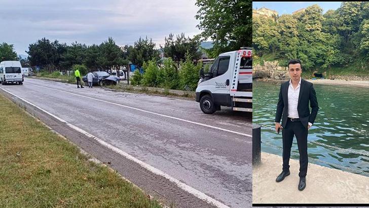 Otomobiliyle refüje çarpan makam şoförü öldü