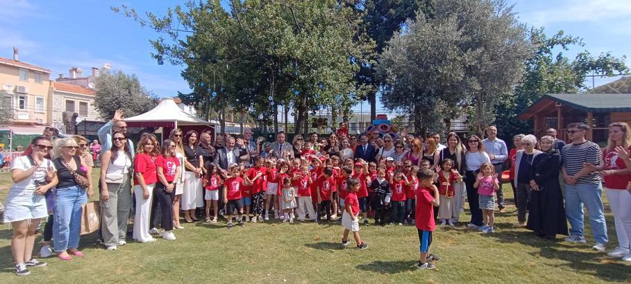 Yenifoça Anaokulu'na deprem eğitimi parkuruna kavuştu