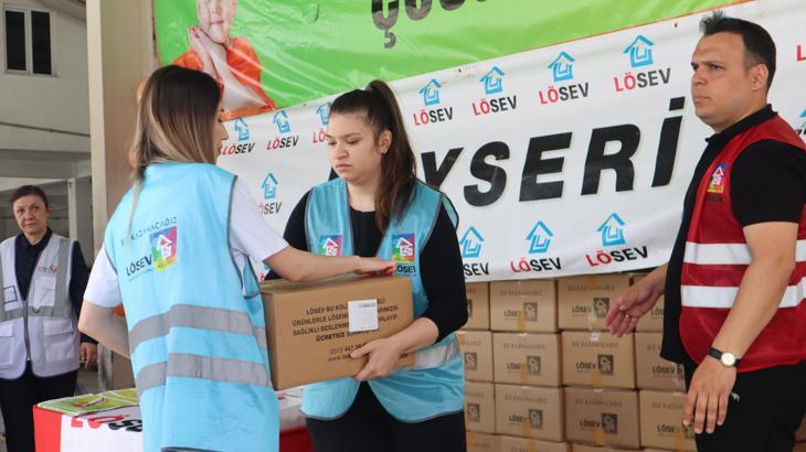 LÖSEV'den, Kayseri’de ihtiyaç sahibi ailelere ‘mutlu et’ projesi