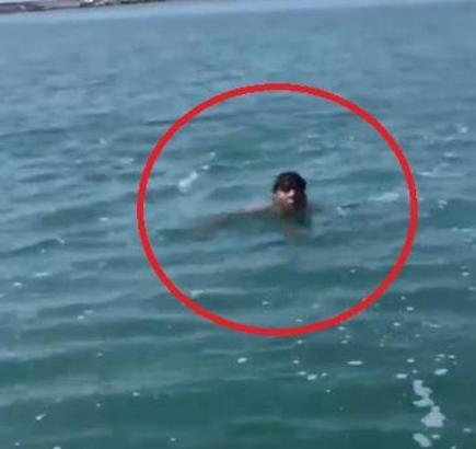 Denizde boğulmak üzereyken kurtardılar