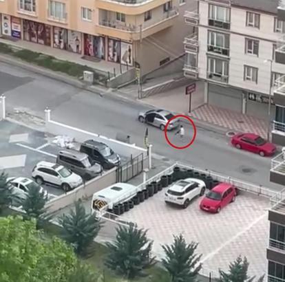 'Yol verme' tartışmasında tüfekle ateş açtı; 1 kişinin yaralandığı olay kamerada