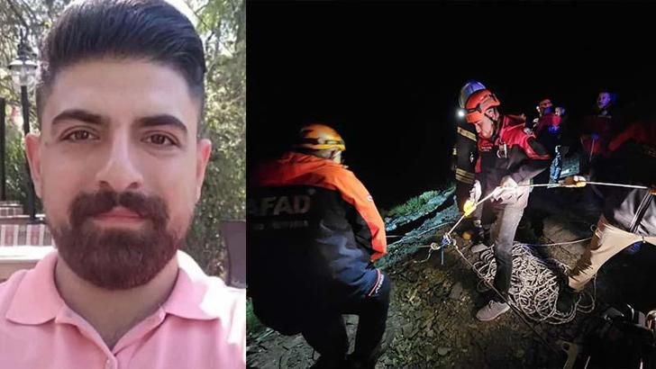 Kayıp öğretmenin 135 metrelik uçuruma düşen aracının yanında cesedi bulundu