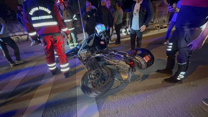 Tasmasından kurtulan köpeğin saldırmasıyla kaza yapan 2 polis yaraladı