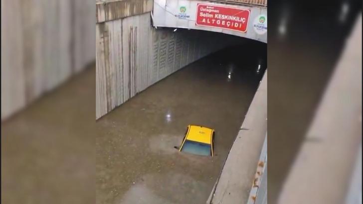 Malatya'da sağanak; altgeçitte mahsur kalan sürücüler kurtarıldı