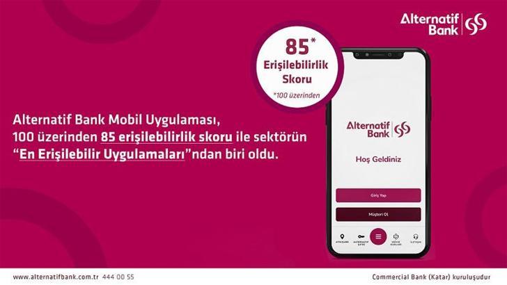 Alternatif Bank, bankacılık sektörünün en erişilebilir mobil uygulamalarından biri olduğunu duyurdu