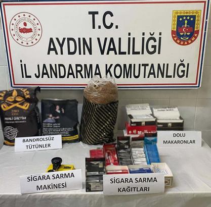 İşyerinde kaçak tütünle yakalanıp, gözaltına alındı